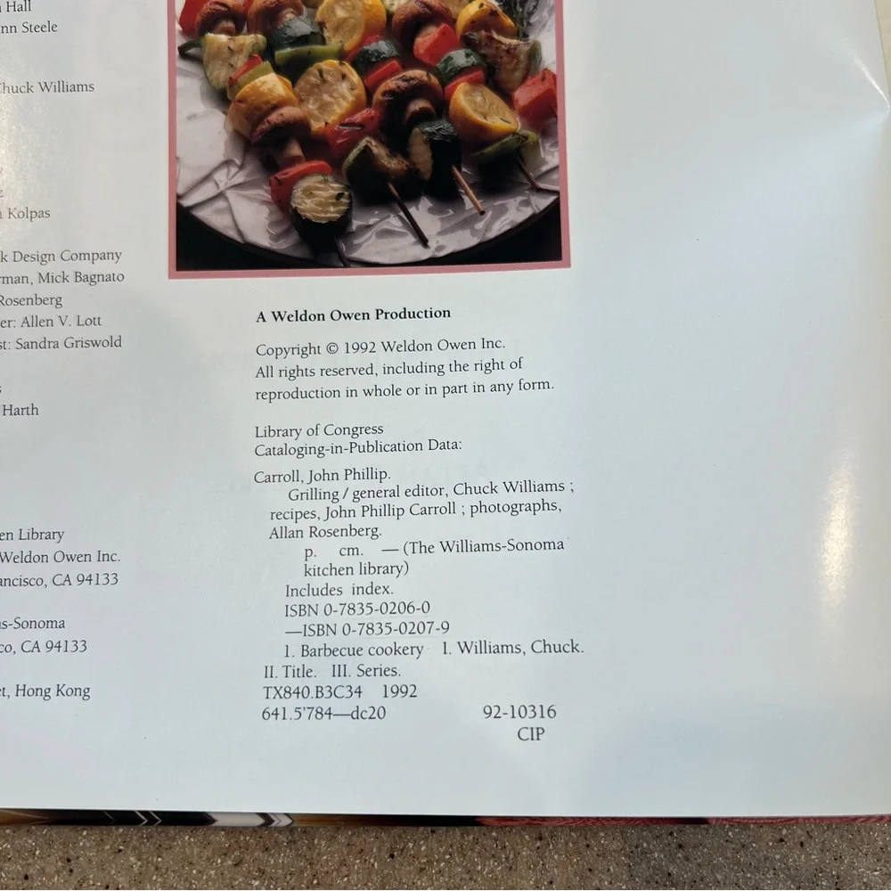 Williams-Sonoma Kitchen Library Hardcover Book-GRILLING